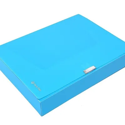 Teczka A4 box neon 55 mm niebieska / Panta Plast