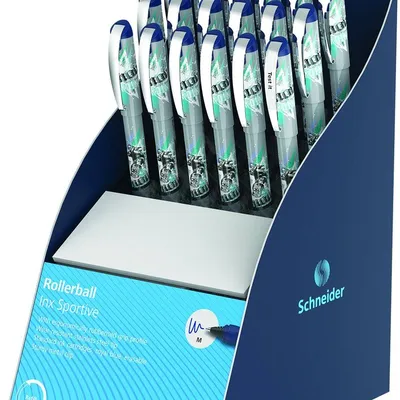 Display Piór Kulkowych Schneider Inx Sportive Snowboard M 17 Szt. + 1 Szt. Gratis Szare