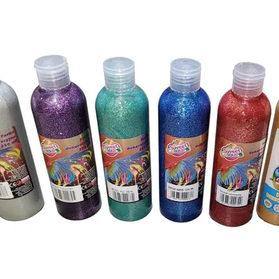Farby Plakatowe 6 kol. 250ml Mix Brokat Sweet Colours / Otocki