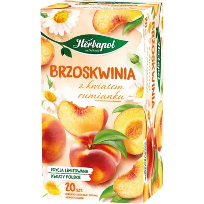 Herbata Herbapol Ziołowo-Owocowa 20 Torebek Brzoskwinia Z Kwiatem Rumianku