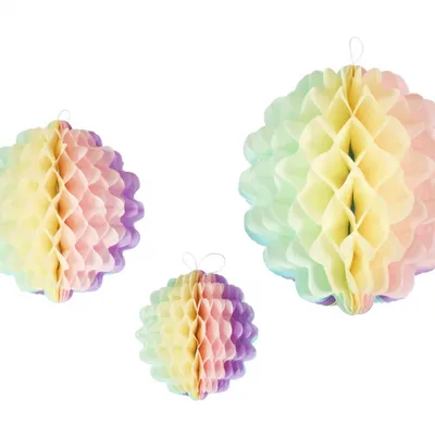 Rozeta dekoracyjna PB&C 3 kule, multikolor (15 cm, 22 cm, 29 cm) /GoDan
