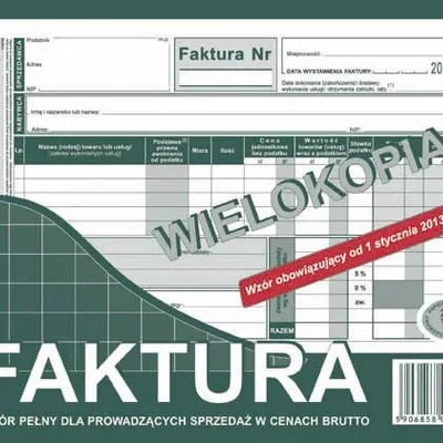 Faktura Brutto A5 Wielok. Poziom 140-3E /MiP
