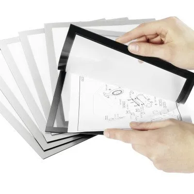 Uchylna Magnetyczna Ramka Informacyjna Duraframe Magnetic Plus A4 2szt. Srebrna /Durable 498523