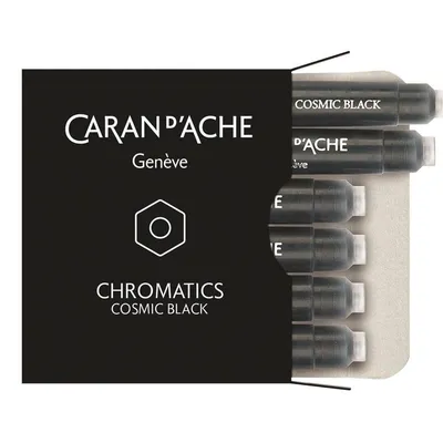 Naboje Caran D'Ache Chromatics Cosmic Black 6Szt. Czarne