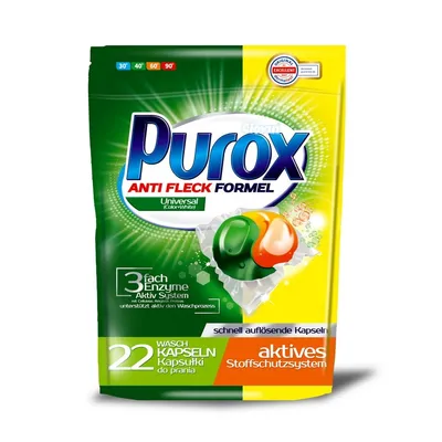 Kapsułki Do Prania Purox 22szt. Uniwersalne