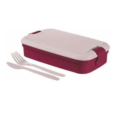 Pojemnik Śniadaniowy Ze Sztućcami Lunh&Go 1,3L Fioletowy / Curver 225059