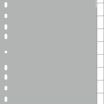 Przekładki A4 PP 1-10 Zgrzane Indeksy Szare /Durable 644110