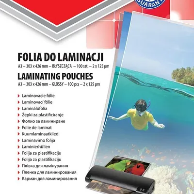 Folia Do Laminowania Office Products A3 2X125 mikr. Błyszcząca 100Szt. Transparentna