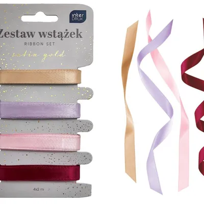 Zestaw Wstążek 4x2m Mix Satin Gold /Interdruk