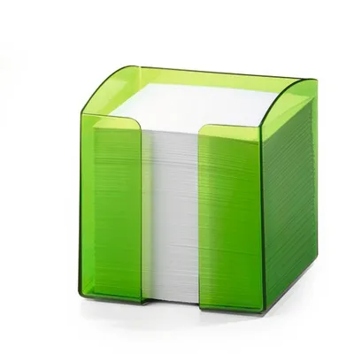 Pojemnik z Karteczkami Trend 90x90mm 800szt. Zielony Przezroczysty /Durable 1701682017