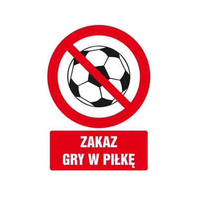 Znak TDC Zakaz Gry W Piłkę /TDC