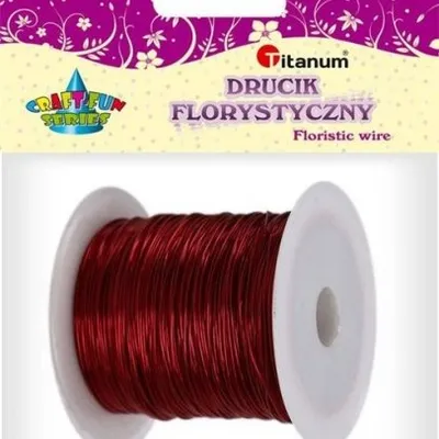 Drucik Florystyczny 0.45mm x 30m Czerwony /Titanum