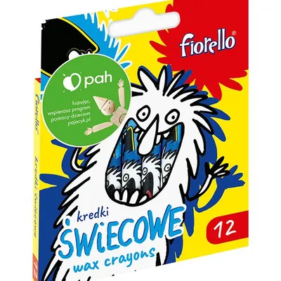 Kredki Fiorello świecowe 12 kol. EXTRA