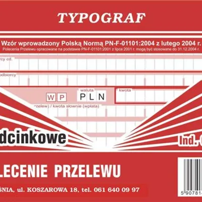 Polecenie Przel. Bank. A6 WP-2 (2-odc.) 01132 /Typograf