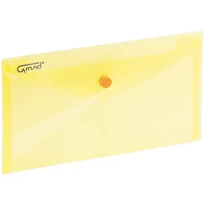 Koperta na zatrzask 225x124mm GRAND ZP-046-DL żółta