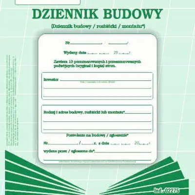 Dziennik Budowy A4 /Typograf