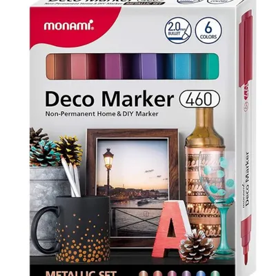Markery akrylowe Deco Marker B 460 6 kol. Metal (B:6C) MonAmi (2080001506)