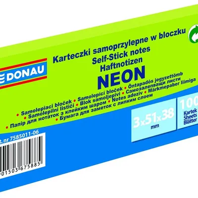 Bloczek Samoprzylepny 51x38 3szt. Zielony Neon /Office Products