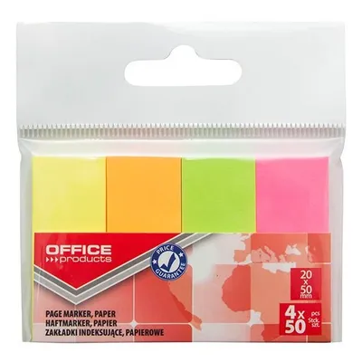 Zakładki Indeks. 20x50/50k 4kol. Neon pap/Office Products