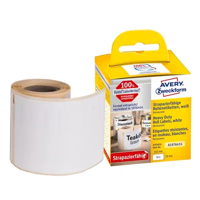 Etykiety Poliestrowe Avery Heavy Duty do Dymo Labelwriter 59x102 50 szt. Białe A1976414
