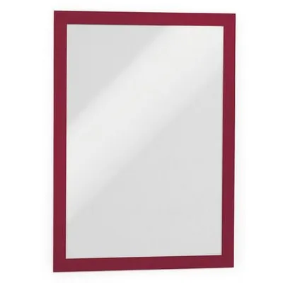 Samoprzylepna Ramka Magnetyczna Duraframe A4 2szt. Czerwona /Durable 487203