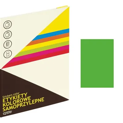 Etykiety Samoprzylepne 210x297 1/A4 A'25 Pomarańczowe /Grand