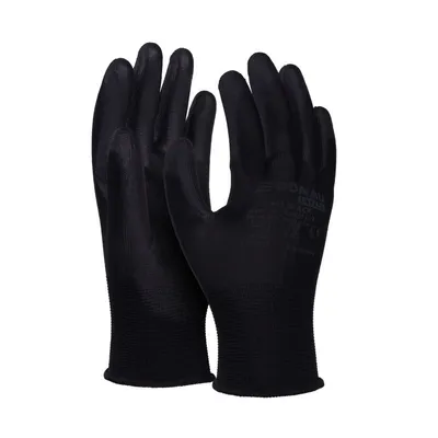 Rękawice Donau Safety Pu Black Kat. II Rozm. 10 Czarne /DONAU SAFETY