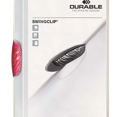 Skoroszyt Zaciskowy A4 PP Swingclip 30 Kartek Purpurowy /Durable 226035