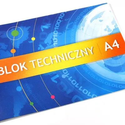 Blok Techniczny A4 10k 240g Biały /Kreska