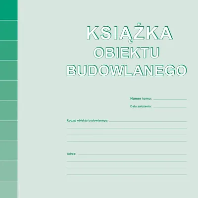 Książka Obiektu Budowlanego A4 Offset 604-1N /MiP
