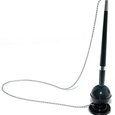 Długopis Na Metalowym Łańcuszku Office Products Stojący Samoprzylepny Niebieski