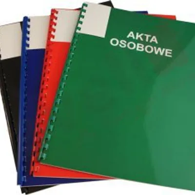 Teczka Akta Osobowe T02 Bindowana + Opis ABCDE Zielone /Konfex