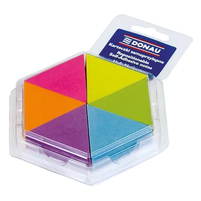 Bloczek Samoprzylepny Donau Notes-Trójkąt 43X50mm 6X150 Kart. Neonowe
