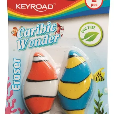 Gumka Uniwersalna Keyroad Caribic Wonder 2Szt. Zawieszka Mix Kolorów