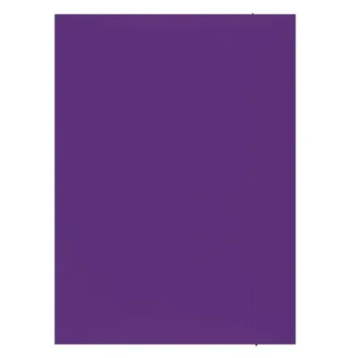 Teczka Z Gumką Office Products Karton A4 300Gsm 3-Skrz. Fioletowa