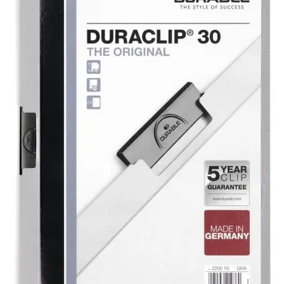 Skoroszyt z Klipem A4 PVC Duraclip 30 Kartek Szary /Durable 220010