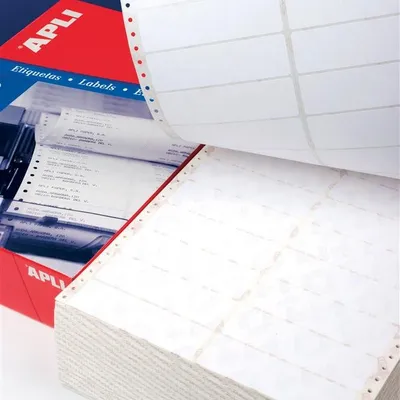 Etykiety Do Drukarek Igłowych Apli 889X36mm 1-Kolumna Prostokątne Białe