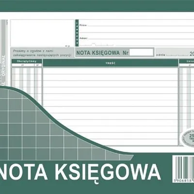Nota Księgowa A5 Oryg.+1k Poziom 416-3 /MiP