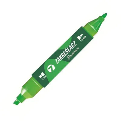 Zakreślacz Tetis Premium 2-końc. KW510-Z2 Zielony
