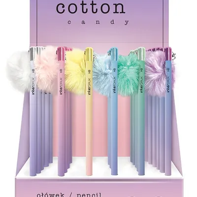 Ołówek Z Pomponem Cotton Candy /Interdruk