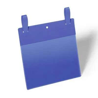 Kieszeń Magazynowa z Paskami Montażowymi A5 50 szt. Pozioma Granatowa /Durable