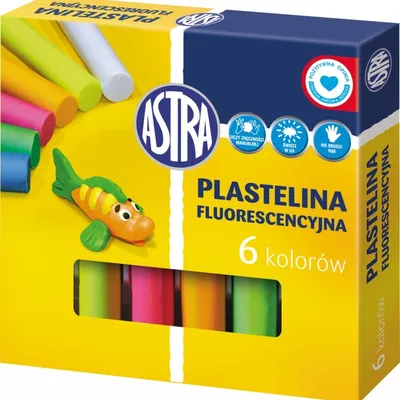 Plastelina 6 kol. Fluo [83811906] /Astra
