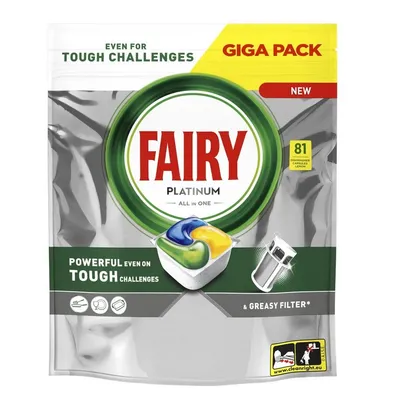 Fairy Kapsułki Do Zmywarki Platinum All in One Lemon 81szt.