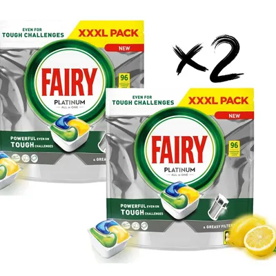 Fairy Kapsułki Do Zmywarki Platinum All in 1 Lemon 2x96szt.