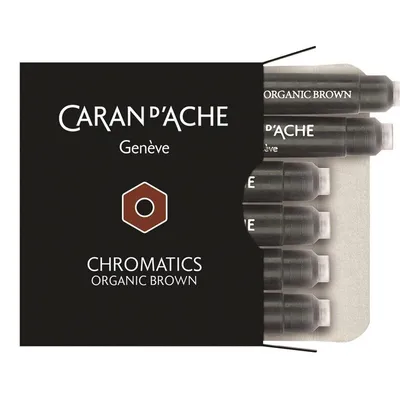 Naboje Caran D'Ache Chromatics Organic Brown 6Szt. Brązowe