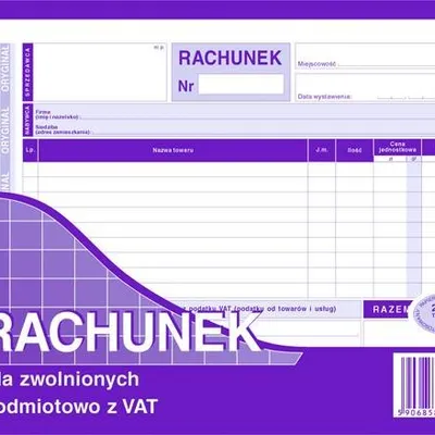 Rachunek Dla Zwol. z VAT A5 Oryg.+1k Poziom 231-3 /MiP
