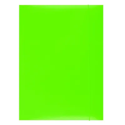 Teczka Z Gumką Office Products Karton A4 300Gsm 3-Skrz. Zielona
