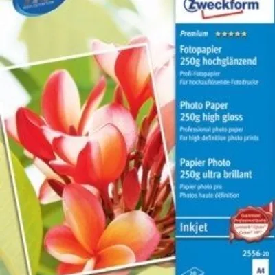 Papier Fotograficzny Premium 250g 20szt. Avery 210x297 Biały Wysokołyszczący No.2556-20