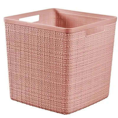 Koszyk Kwadratowy Jute 17l Pudrowy Róż / Curver 255196