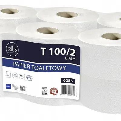 Papier Toaletowy Ellis Jumbo Biały 2w Celuloza T100 ( 12szt. )